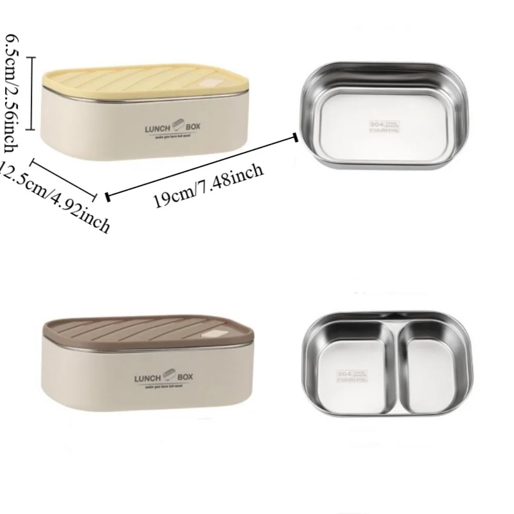 المحمولة 600 مللي معزول علب الاغذية انفصال الميكروويف تخزين المواد الغذائية الحاويات سعة كبيرة مع مقبض صندوق طعام المدرسة #6