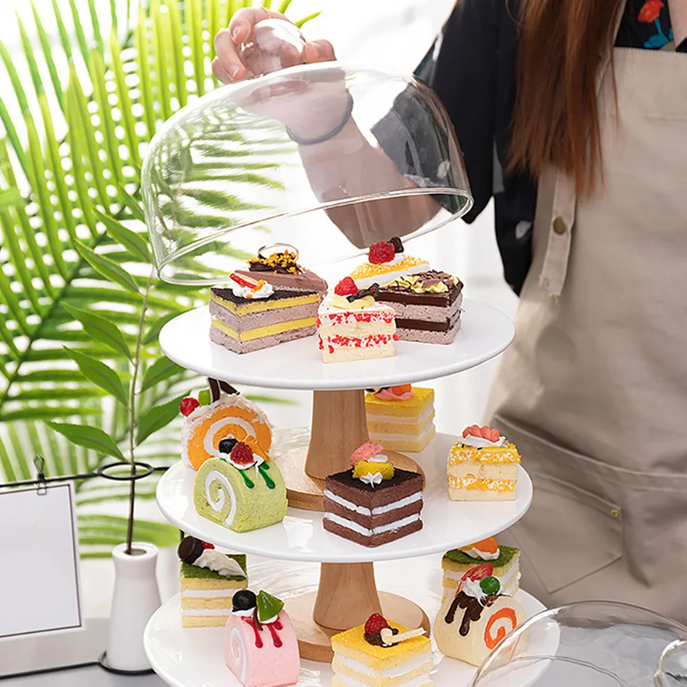 

Decorative Trays Cake Stand Pastry Display Dessert Rack Serving Plate Transparent
