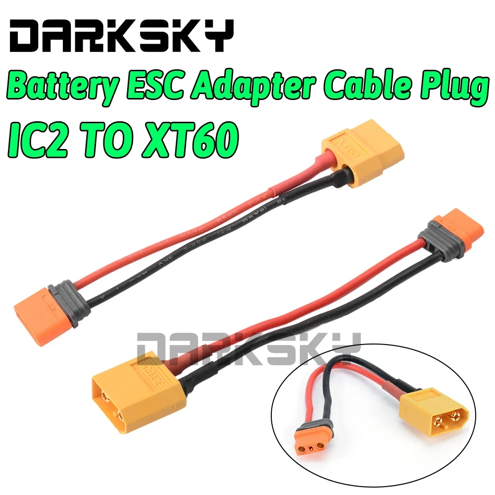 1PCS XT60 To IC2 Adapter Cable Plug Male/Female Replacement Parallel Connector For RC Model Car Lithium Battery ESC