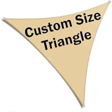 

Custom Triangle Sun Shade Sail Canopy - UPF50+ 95% UV Block, Heavy Duty Outdoor Patio Awning
