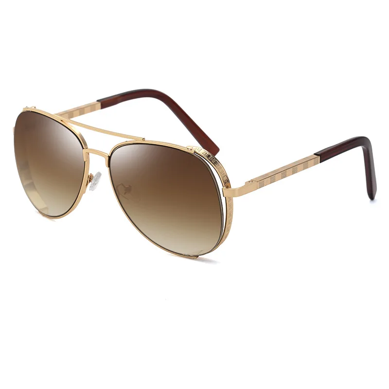 

Aviator Sunglasses for Men Luxury Designer Mens Sunglasses Vintage Luxury Pilot Sun Glasses Male Retro Fashion Shades Black Gold