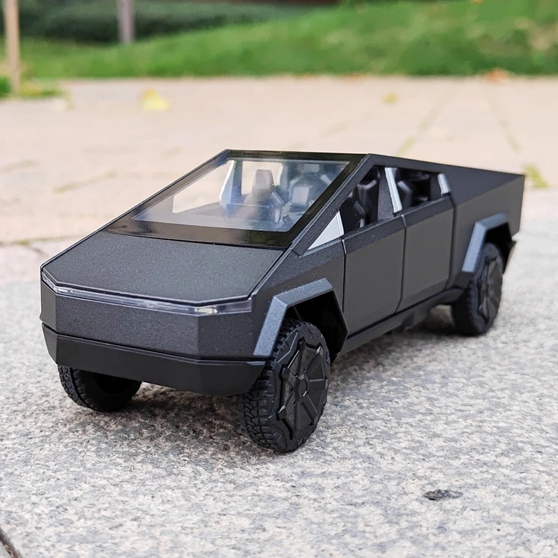 

Модель автомобиля Cybertruck 1:32, имитация, игрушечная машинка из сплава, со звуком и светом, игрушки для детей, подарок на Рождество