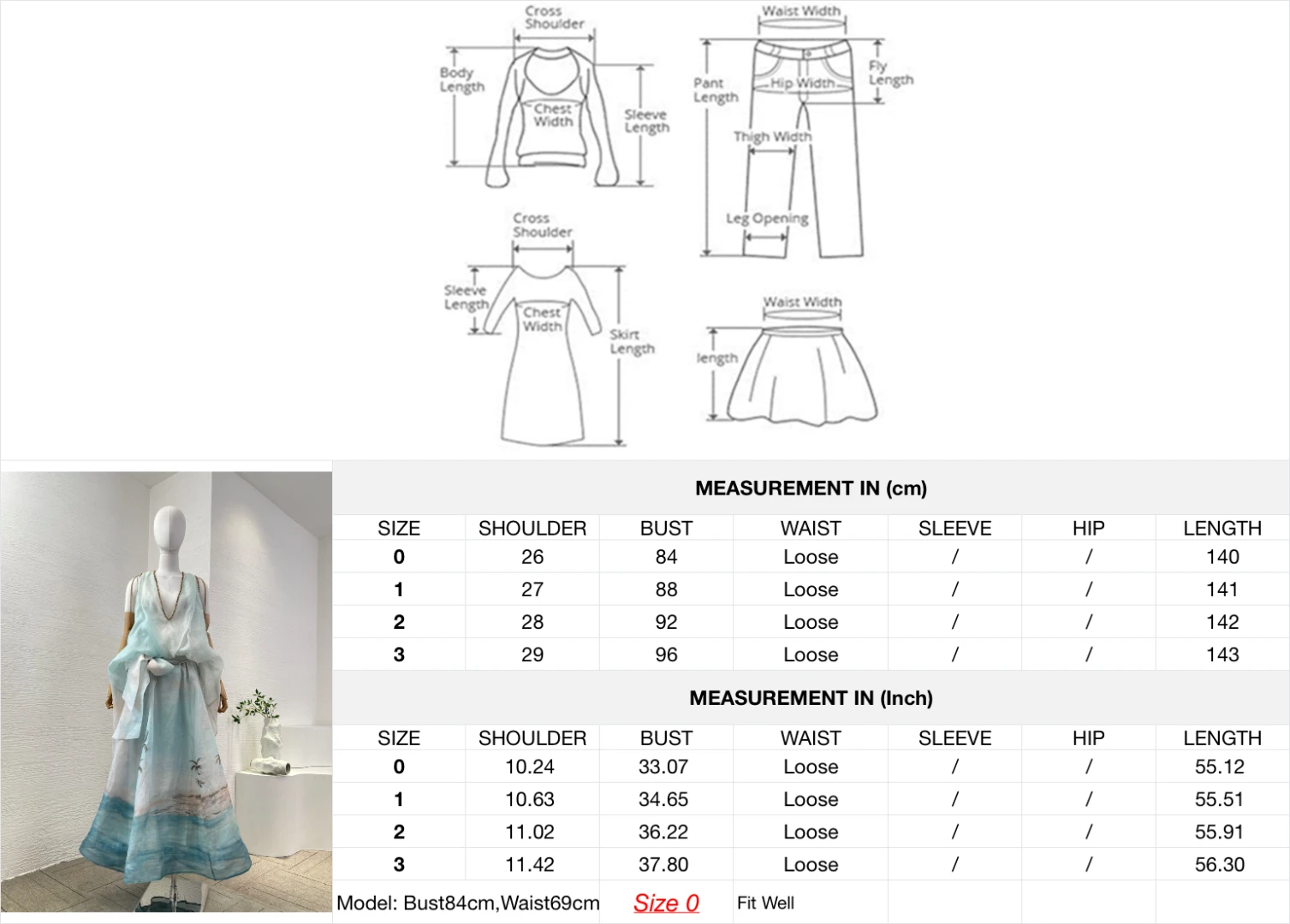 2025 New Fashion Blue Coconut Trees on The Beach Print Sleeveless Beading Deep V Neck Maxi Dress