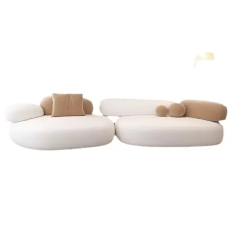 Italian minimalist sofa pebble creative living room small apartment beauty salon reception area