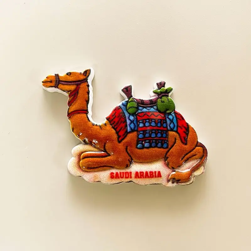 

Creative Saudi Arabia Travel Souvenirs 3D Refrigerator Magnets Resin Magnetic Stickers Home Decorations