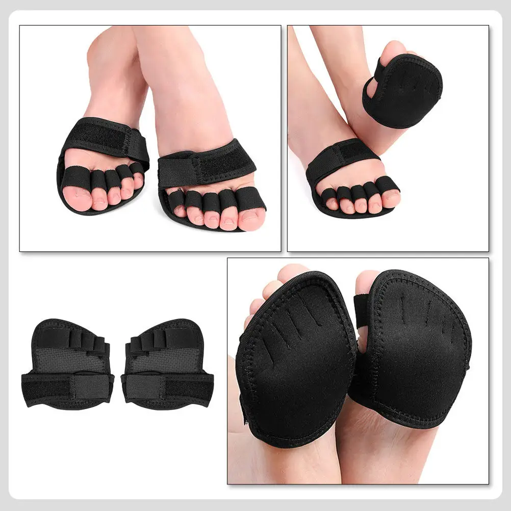 

1Pair Performance Yoga Socks with Non-Slip Forefoot Insoles Breathable Front Palm Pads Anti-Wear Half-Size Foot Pads for Dance