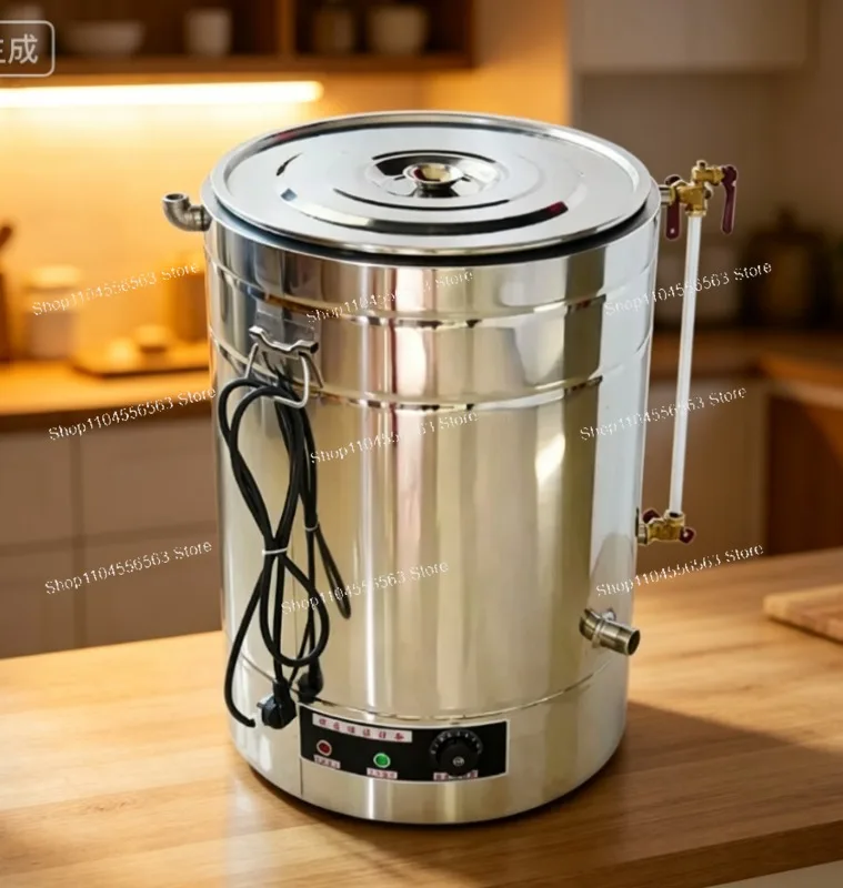 310SS Electric Heated Honey Bucket 100L with Double-Layer Strainer, 1.5kW Thermostatic Melting Tank for Beekeeping