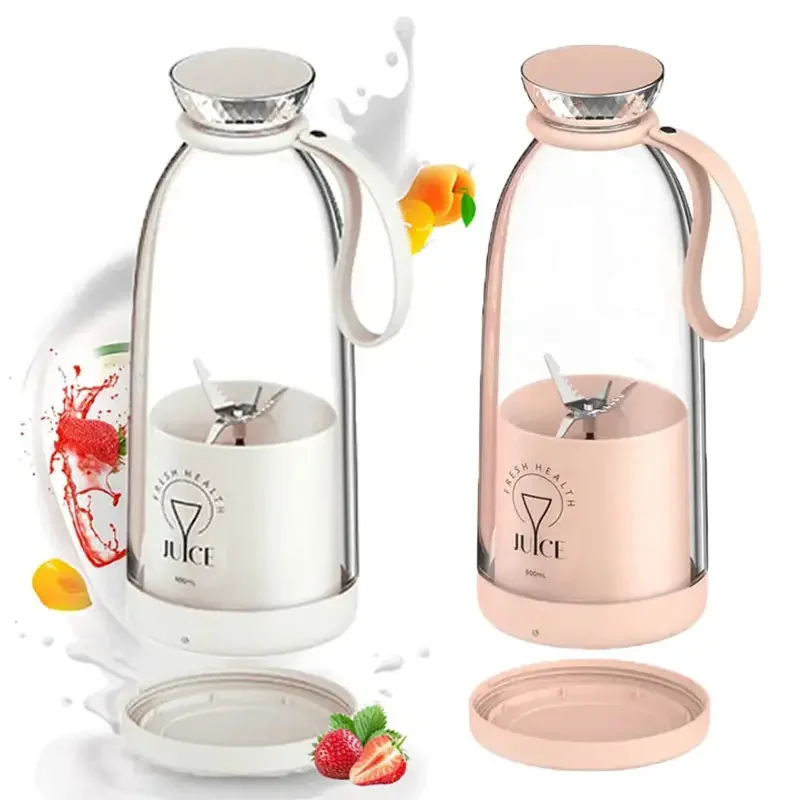 Rechargeable Mini Blenders and Juicer, Smoothie Mixer, Portable Blender with Ice Cup, Fresh Juicer Blender