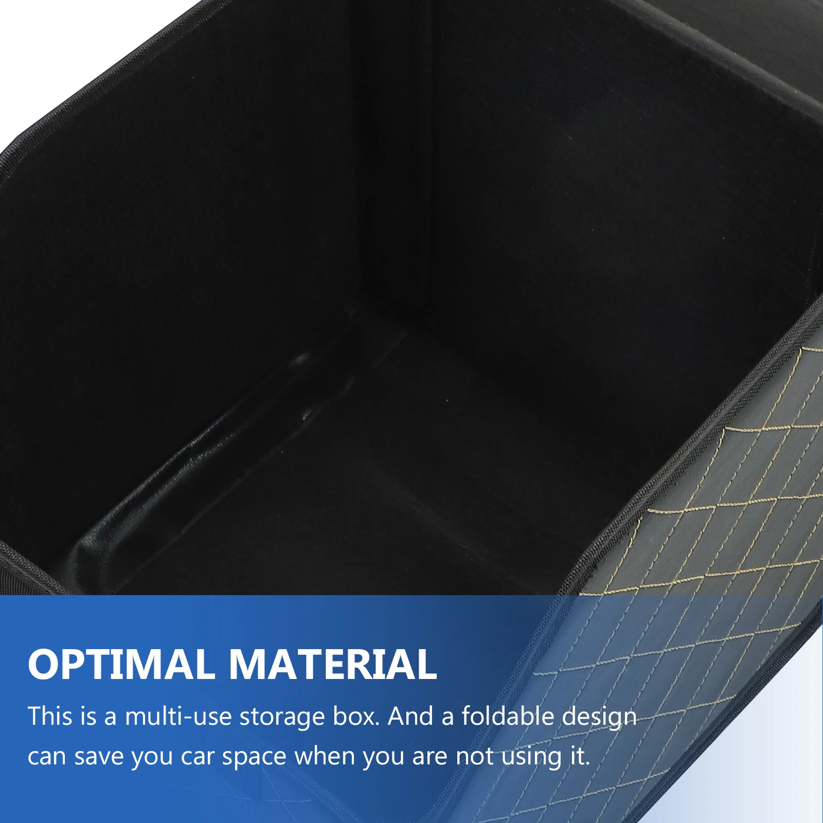 

Car Trunk Storage Box Foldable PU Organizer for SUV Compact Car Container Easy Clean Durable Multi Use