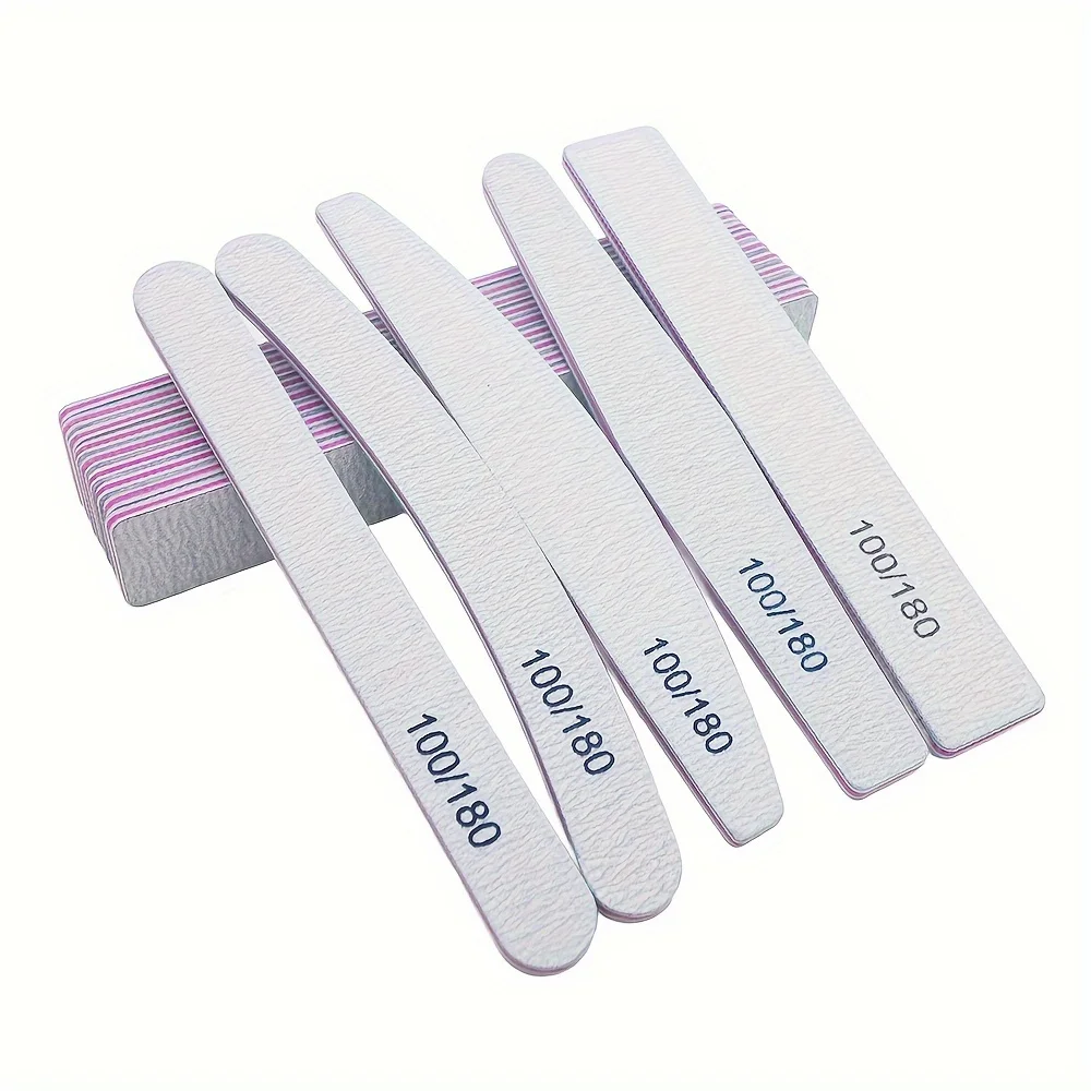 5/10개입 전문가용 양면 회색 사포 네일 파일 스트립 매니큐어 페디큐어 다양한 모양 아크릴 네일 파일 도구