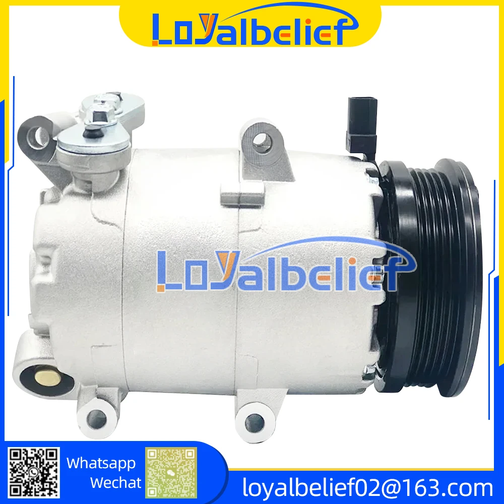 Compressor de Ar Condicionado Automotivo VS16 para Volvo C30 C70 Ford Focus II 3M5H19D629PC 8623335 89327 1856883 1809656