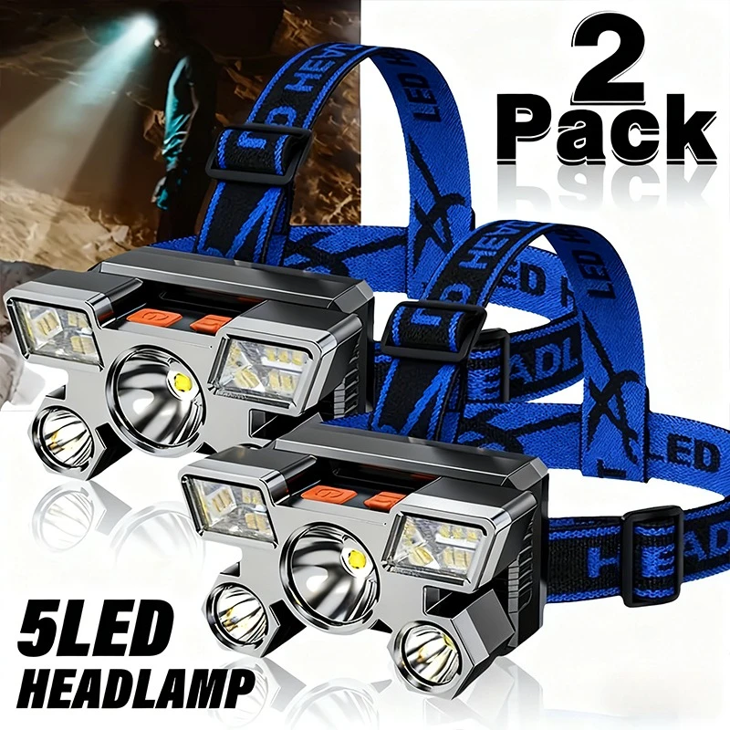 Powerful Rechargeable Head Flashlight for Fishing Led Headlamp Nitecore Camping Headlights Hunting Torch Hiking Front JJ4038