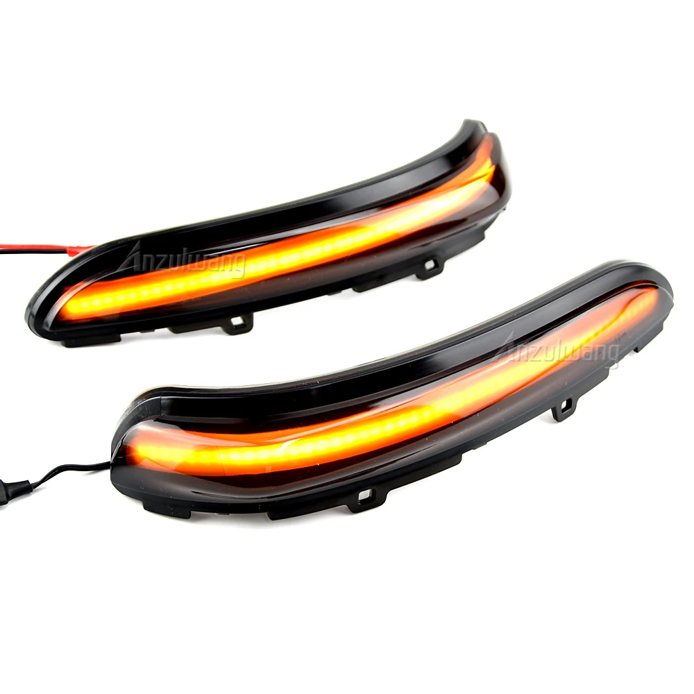 2Pcs For Peugeot 208 2008 2012 2013 2014 2015 2016 2017 2018 2019 2020 Citroen C3 Dynamic LED Side Mirror Blinker Flowing Light