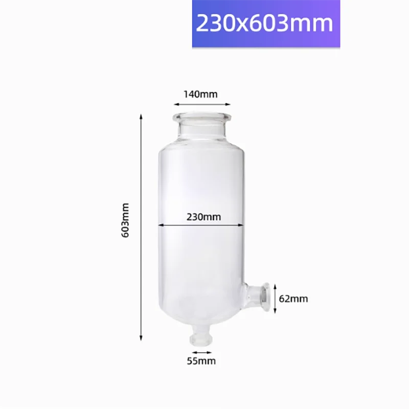 Glass cyclone separator spray dryer accessories glass drying tower glass drying chamber