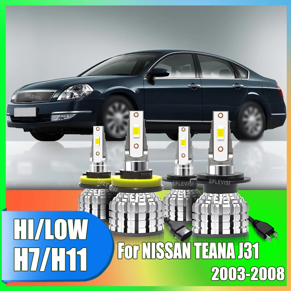 

60,000-Hour LED Headlights – Years of Use H7/H11 Brand New High Low Beam Bulb For NISSAN TEANA J31 2003 2004 2005 2006 2007 2008