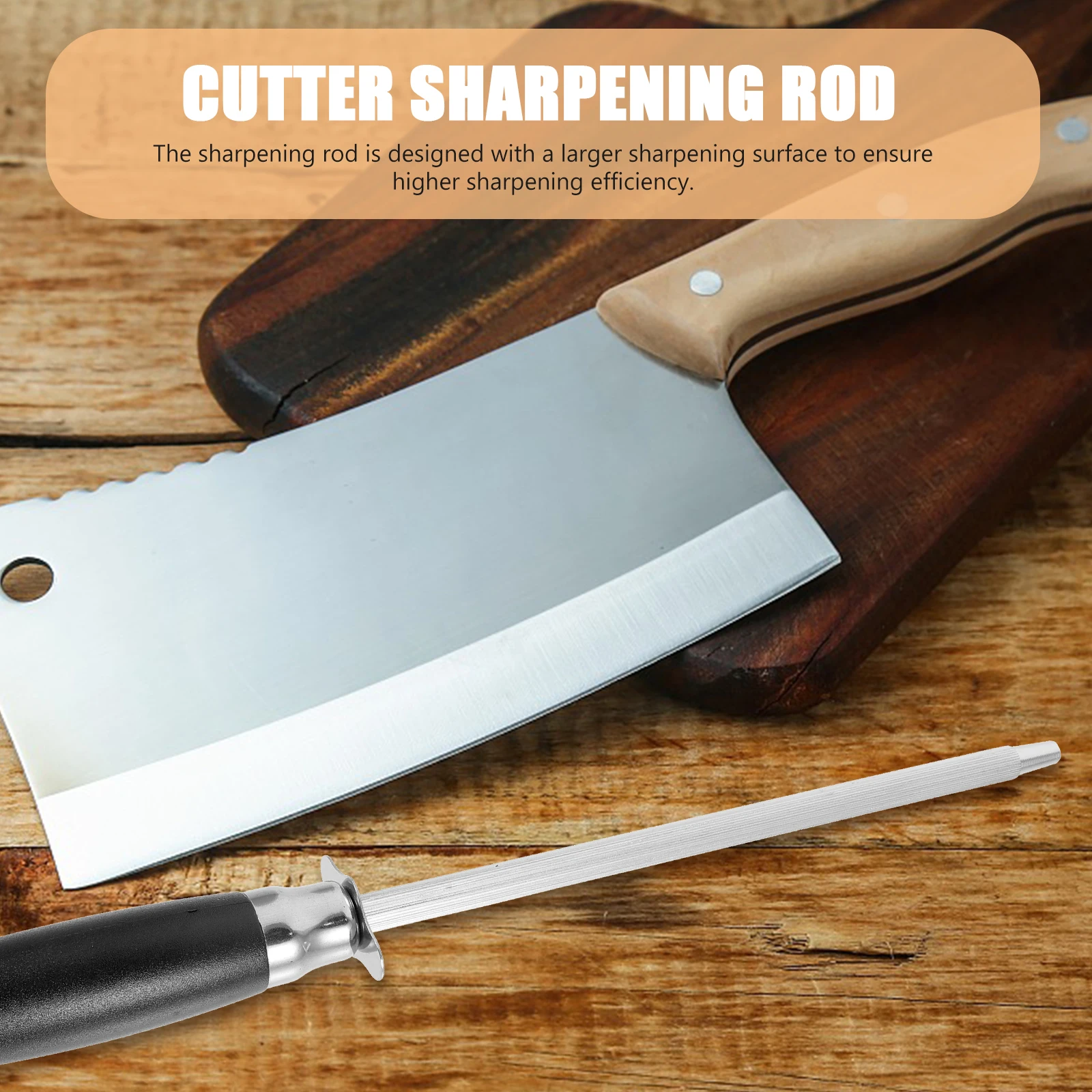 

Stainless Steel Rod Kitchen Cutter Sharpener High Efficiency Long Lasting Tool For Home Cutting Tool