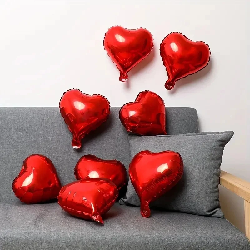 10pcs 18inch Red Love Heart Shape Foil Balloons Wedding Birthday Party Decoration Ballons image 5