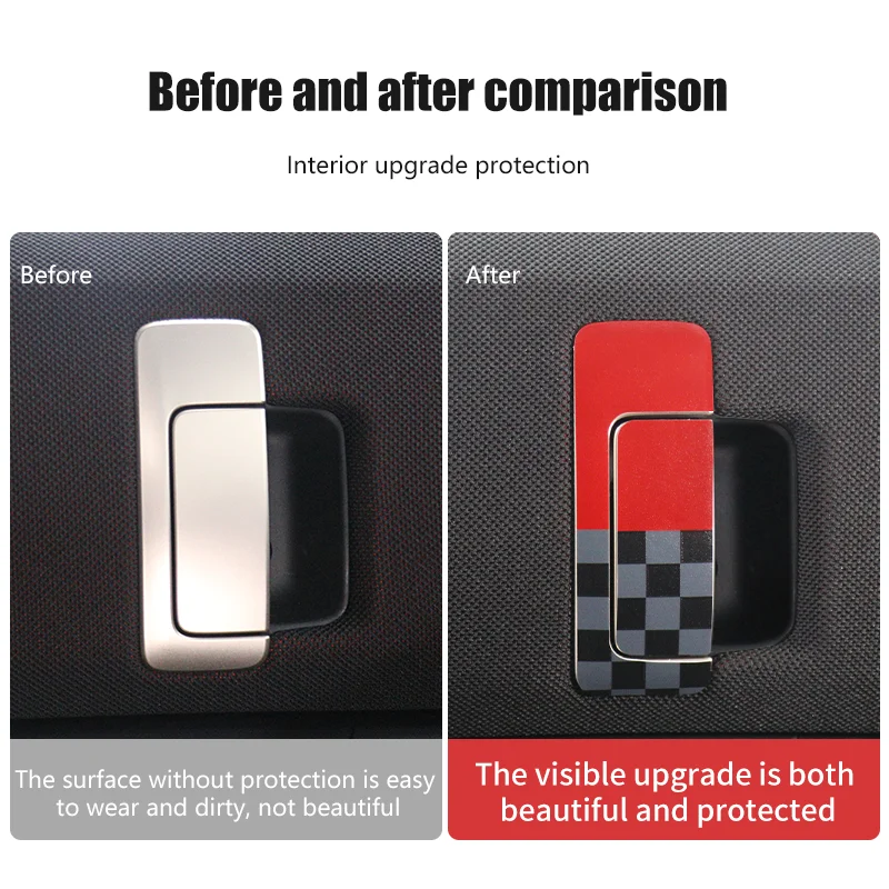 Car Inner Door Handle Door Bowl Cover Frame Decorative Stickers For Mini JCW Countryman U25 2024 2025 Car Decoration Accessories