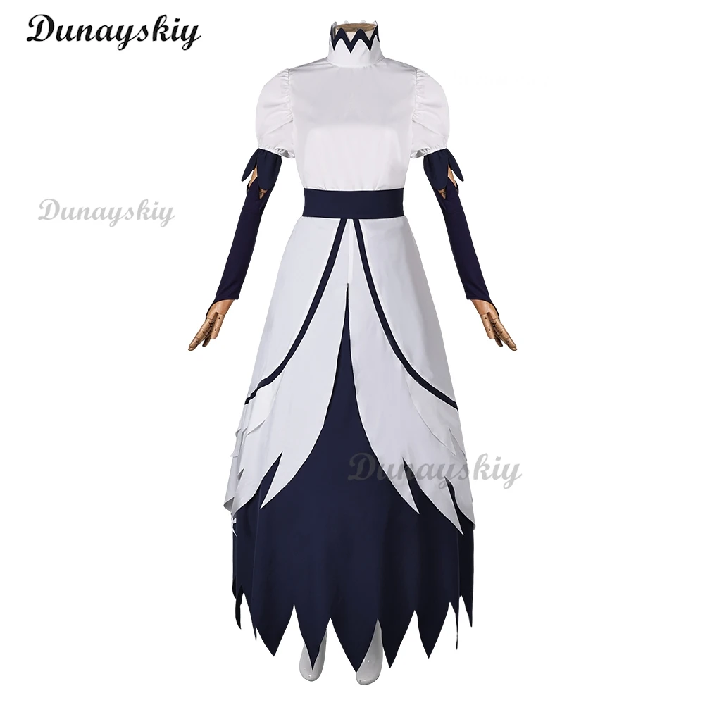 Stella Goetia аниме Boss Stolas жена Hellvva косплей костюм белое женское платье птица женский наряд на Хэллоуин по индивидуальному заказу