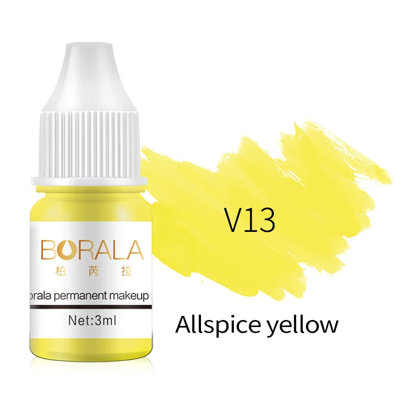 Borala 26 Farben Permanent Make-up Pigment Lippen-Tattoo-Tinten Vegane Augenbrauen Microblading Pigmente 3ml Körperkunst-Tinte für PMU-Künstler