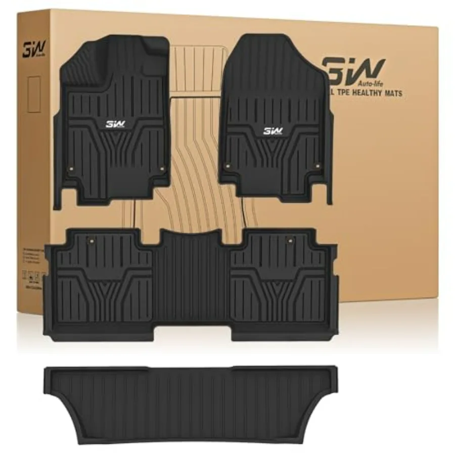 

Floor Mats Fit for Honda Odyssey 2026 2025-2018 TPE All Weather Custom Fit Floor Liner 1st 2nd 3rd Row Car Mats Black