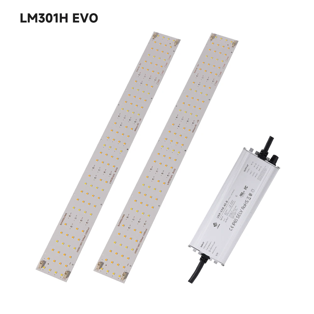 

2 Pieces 60W Samsung LM301H EVO Quantum led light Bars Board 510MM/ Dimmable Driver Juson 120w Power Supply