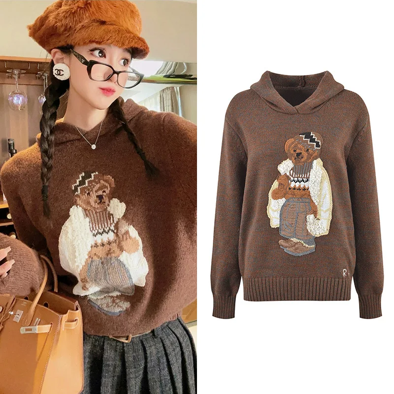 

Autumn Winter New Arrival Casual Embroidered Wool Knitwear Sweatirt Classic Design Anti-Aging High-End Feel Small ence