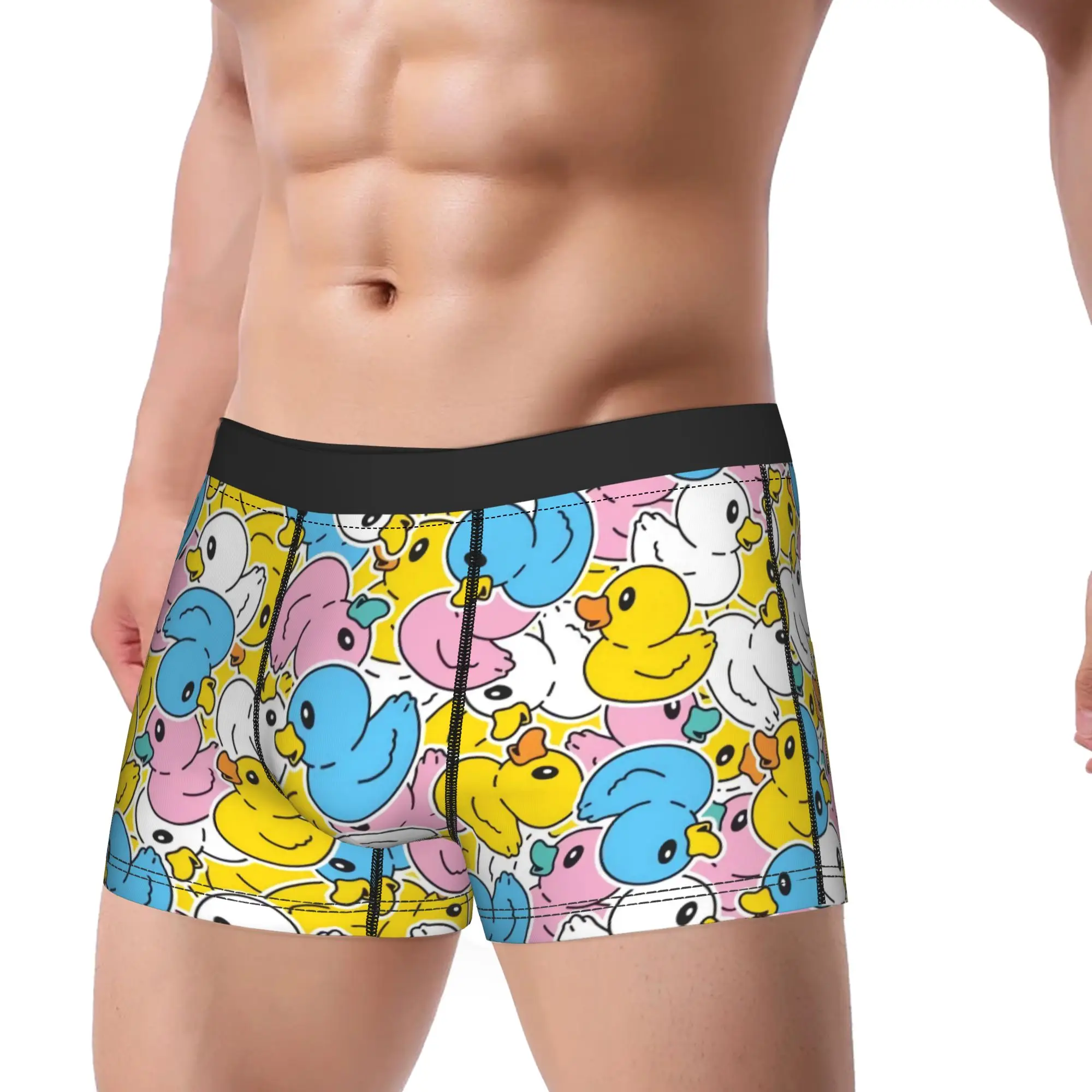 Duck Seamless Pattern Rubber Duck Boxer Brief  Underwear Hot Sale Males Soft Trend Boxershorts Printing Plus Size Underpants