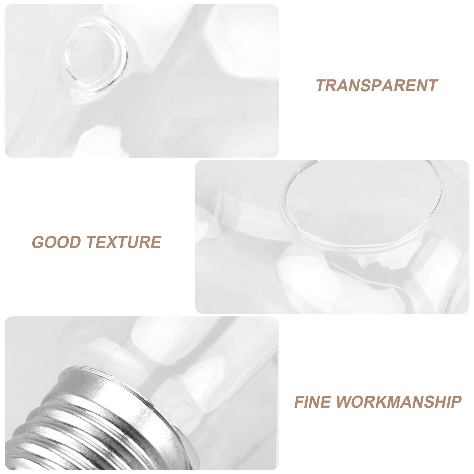 

2Pcs Lightbulb Shaped Vase Glass Flower Vase Terrarium Container Home Furnishing Fresh Simple Style Design Home Decor