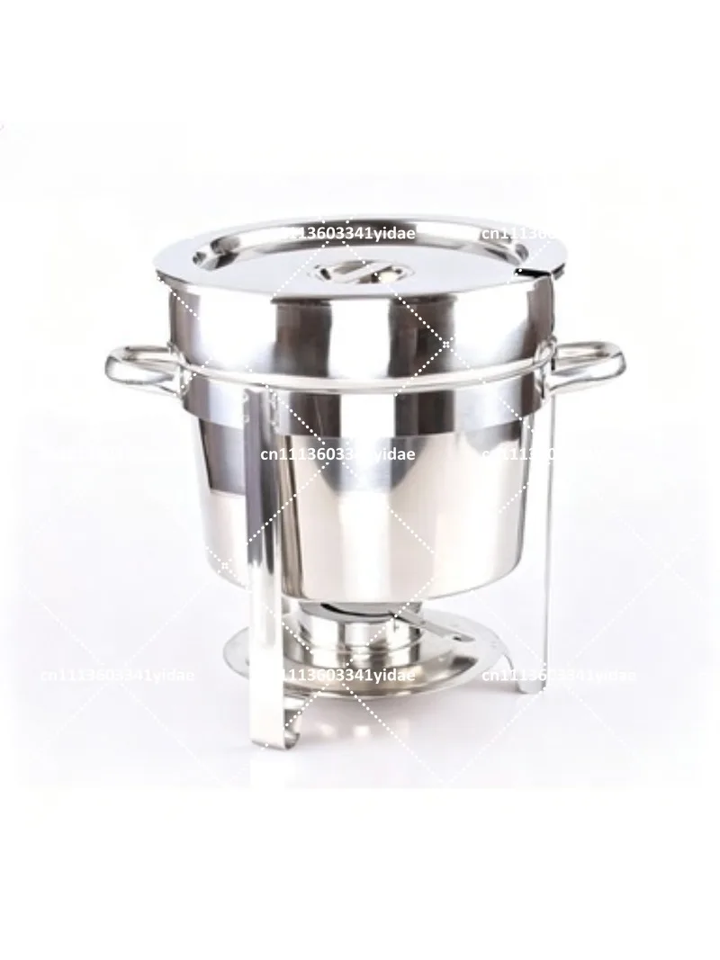 11L Stainless Steel Self-Service Soup Stove with Heating Plate for Commercial Use