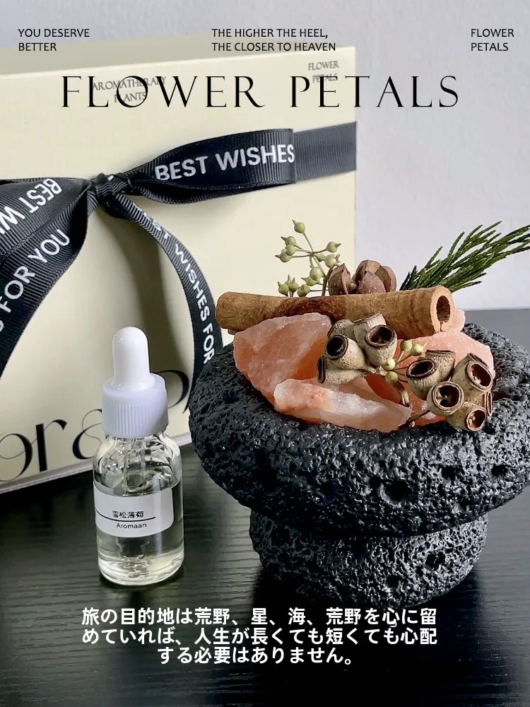 Wildland Crystal Aromatherapy Gift Box Diffuser Stone Essential Oil Indoor Home Decorative Accessories Valentine's Day Sleep Aid