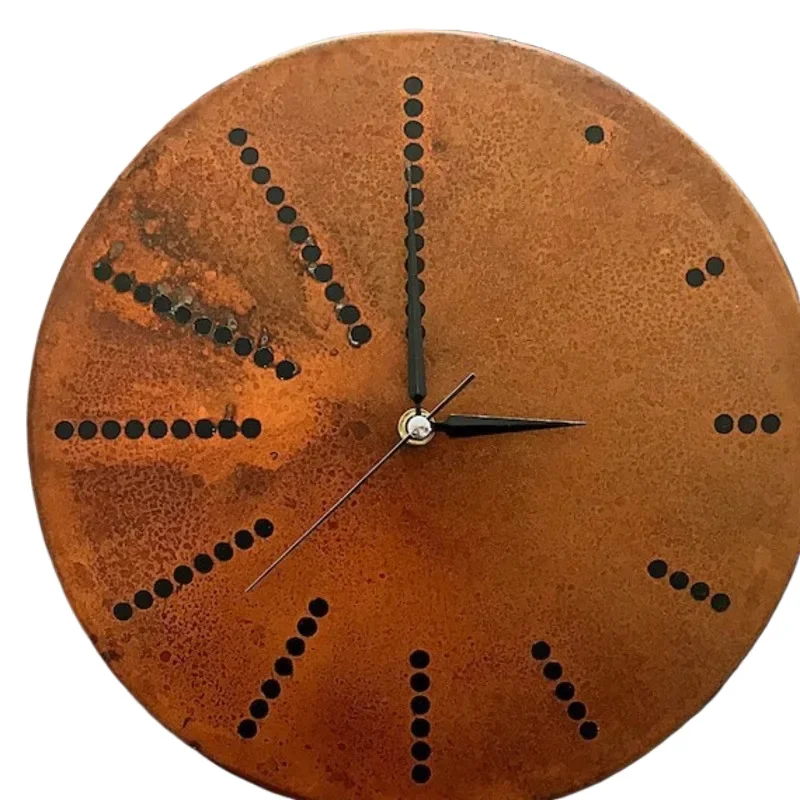 Hot industrial vintage rust wall clock, modern home decoration, background wall time, clock punk, abstract