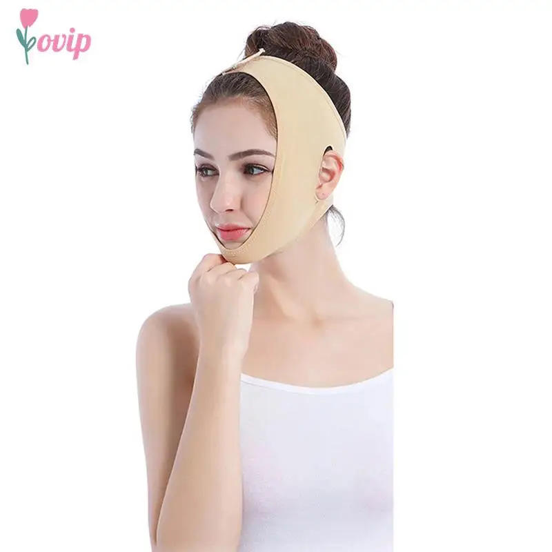 Elastic Face Slimming Bandage V Line Face Shaper Women Chin Cheek Lift Up Belt Facial Massager Strap Face Skin Care Tools Beauty