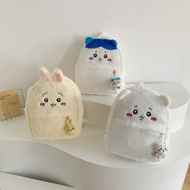 Miniso Usagi plecak Cartoon śliczne Kawaii Chiikawa pluszowy Crossbody plecak o dużej pojemności torba studencka akcesoria anime prezenty