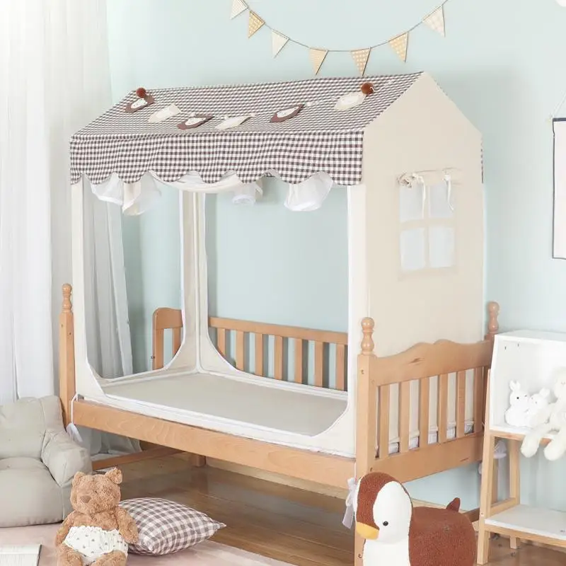 

Children's splicing bed special anti-drop mosquito net baby cot separate bed artifact indoor bed tent boy can be