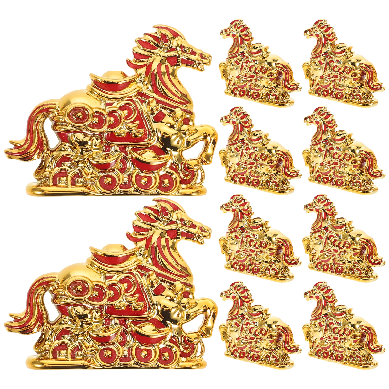 

10pcs Small Horse Pendant Decor, Mini Cartoon Animal Charms For Jewelry Making Craft, Bag Purse Keychain, Feng Shui Lucky