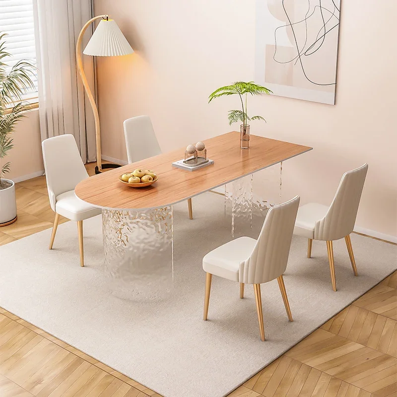 Strong Industrial Sophisticated Dining Table Functional Practical Spacious Polished Dining Table Mesa Cocina Kitchen Furniture