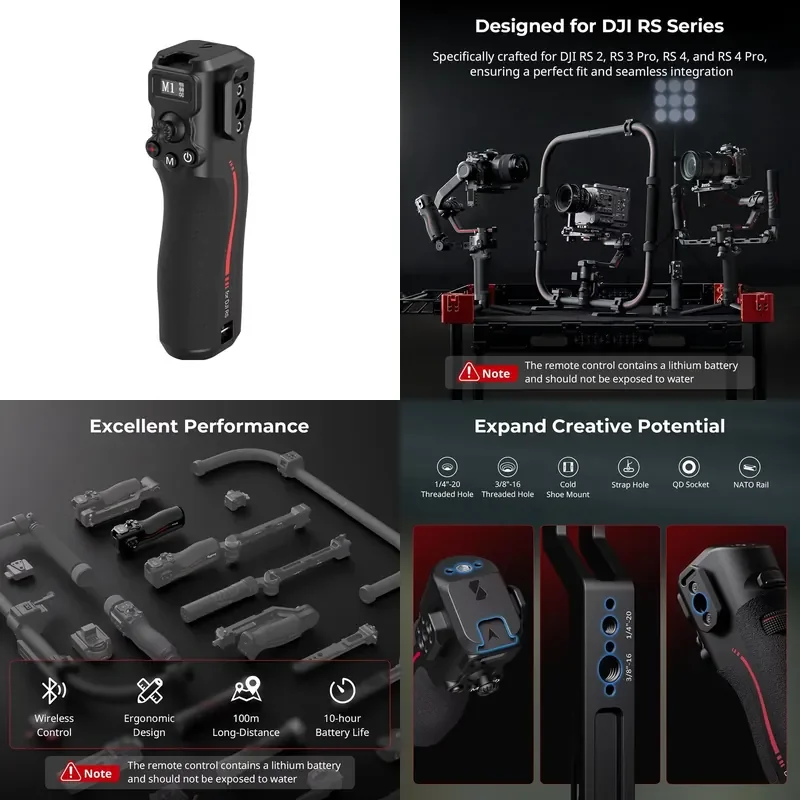 

【CHIMU HOME】Gimbal Extension Stabilizer Handle With Cold Shoe & 1/4-20 Locating Holes Fit RS2/RS3 Pro/RS4/RS4 Pro