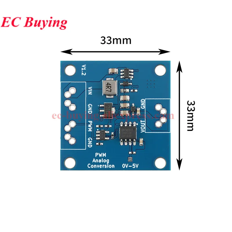 22Hz-20kHz to 0-5V/0-10V Voltage Frequency Converter Digital Analog Signal Conversion Board 0-100% PWM Signal to Voltage Module