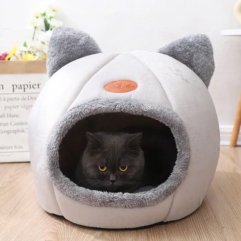 New Deep Sleep Comfort In Winter Cat Bed Iittle Mat Basket Small Dog House Products Pets Tent Cozy Cave Nest Indoor Cama Gato