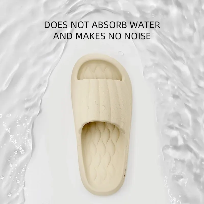 Feslishoet Women Soft Cloud Leak Water Slippers Simplicity Comfortable Indoor Outdoor Bathroom Fashion Anti Slip Mens Slipper