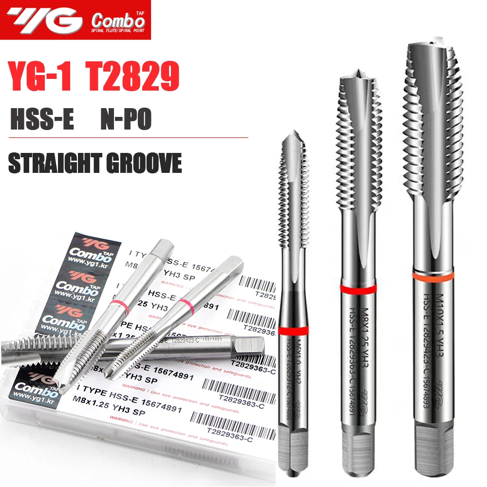 YG-1 HSS-EX T2829 M2 M2.5 M3 figuré M5 M6 M8 M10 M12 traitement des robinets de point en spirale de robinet en métal pour l\'usage multiple