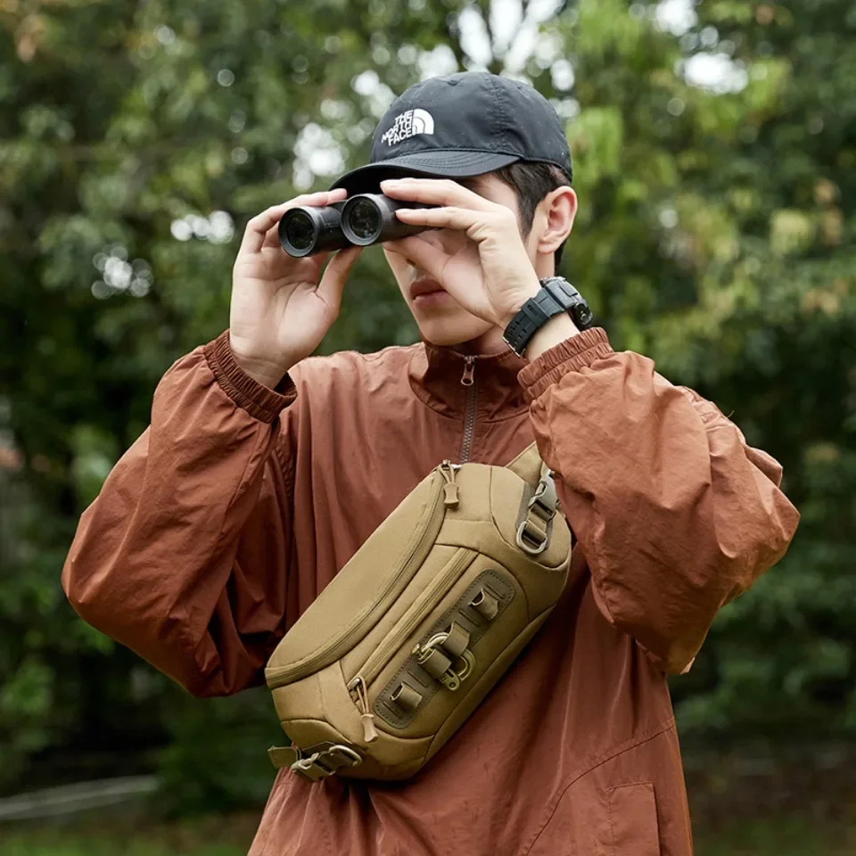 Oxford-Sac banane étanche pour homme, sac banane multifonction, sac de poitrine pour homme, sacs à bandoulière, sports de plein air, escalade, voyage