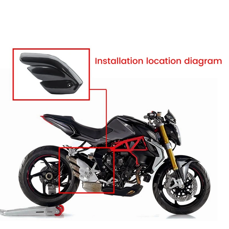 Imagem -05 - Carbon Fiber Exhaust Pipe Cover Motocicleta Exhaust Pipe Cover para mv Agusta f3 Brutale 675800