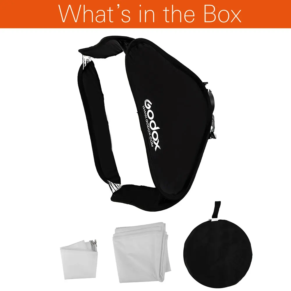 Godox Speedlite Flash Softbox 40x40cm 50x50cm 60x60cm 80x80cm Foldable SoftBox for S-type Bracket fit Bowens Elinchrom Mount