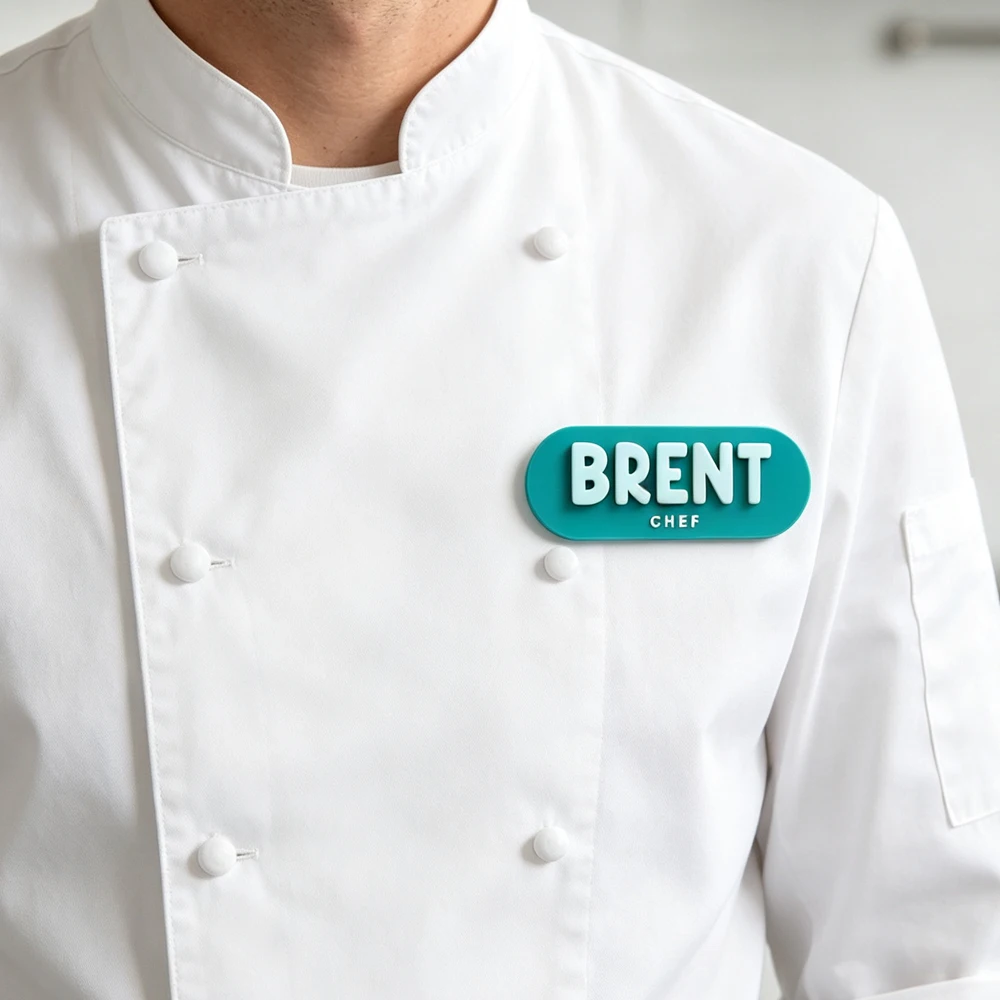 Custom Name Badge Acrylic Custom Name Profession Brooch Doctor/Teacher/Student/Chef Job Badge Brooch Font Base Color Selection