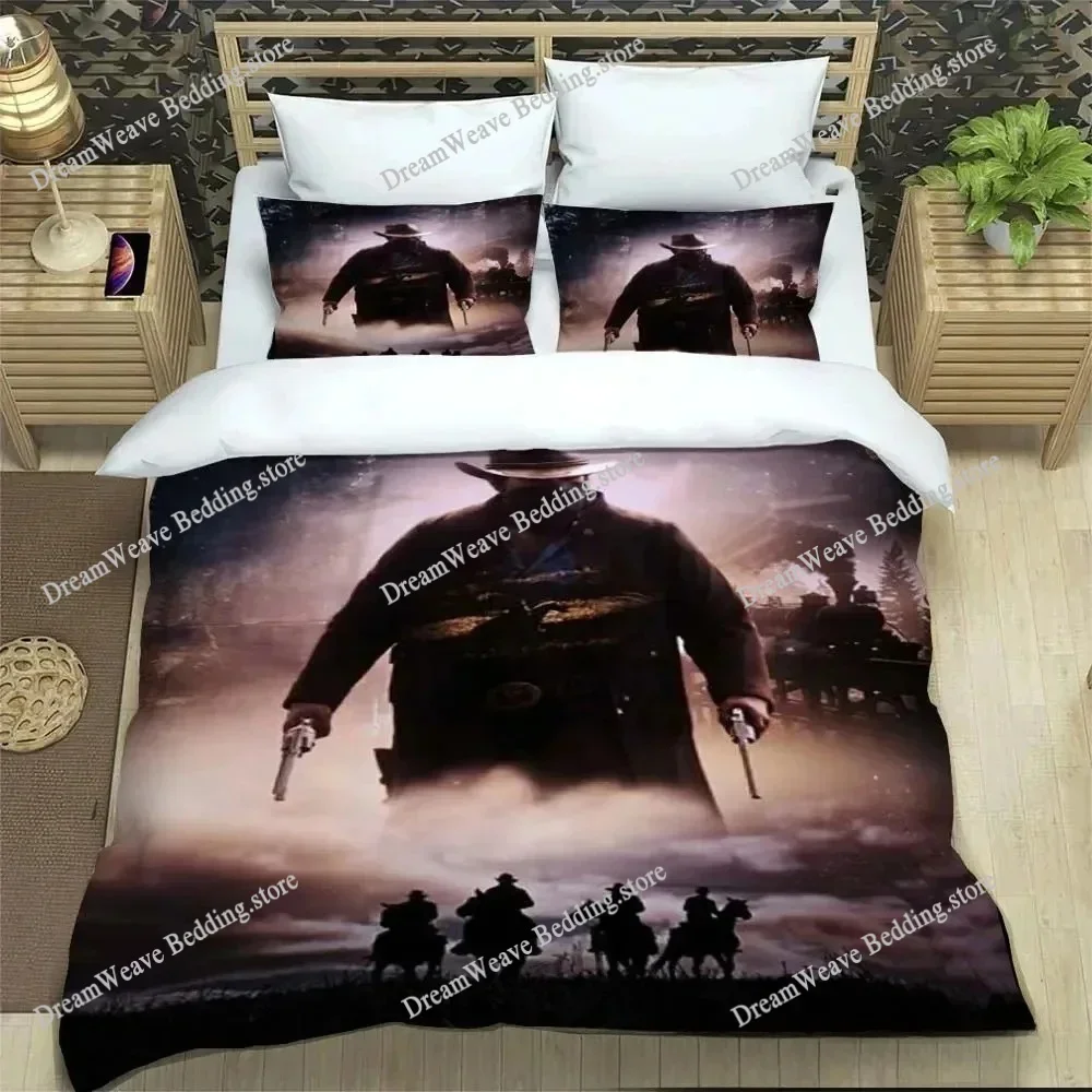 

Game Red Dead Redemption Bedding Set Boys Girls Twin Queen Size Duvet Cover Pillowcase Bed Kids Adult Home Textileextile963963