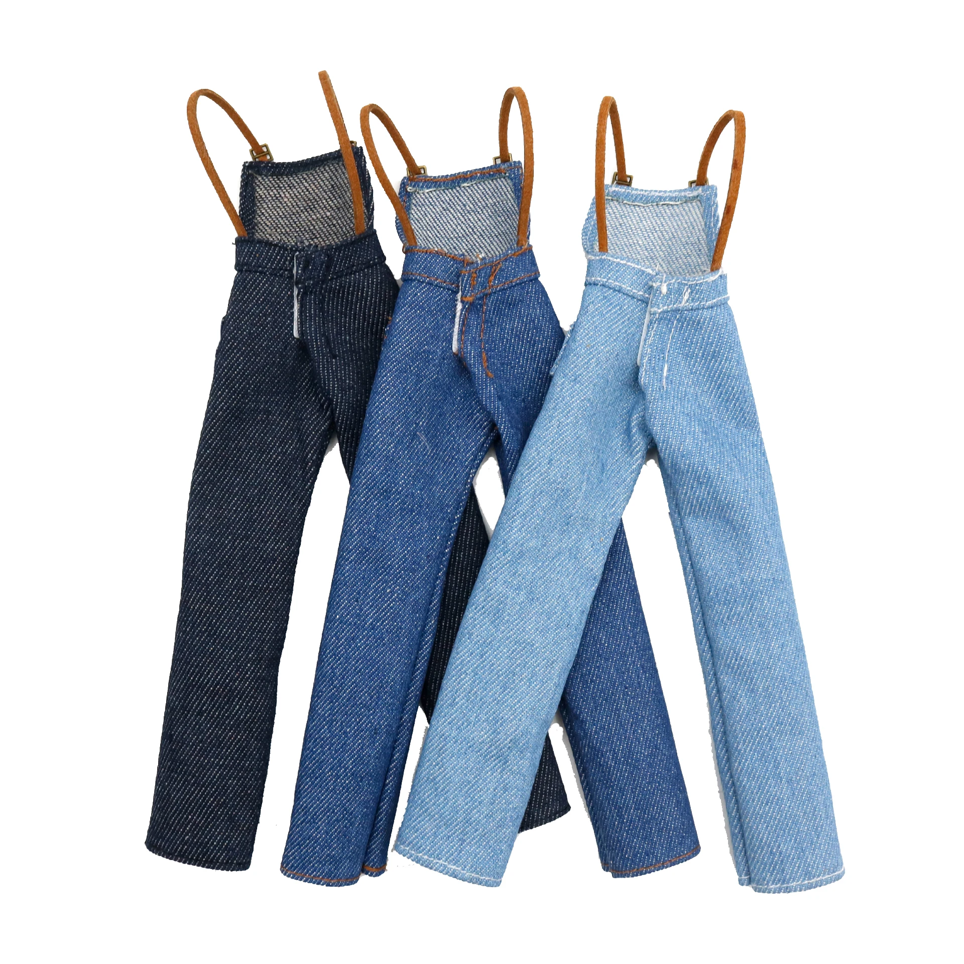 New 30cm 1/6 denim overalls trousers Accessories Clothes for Barbies doll