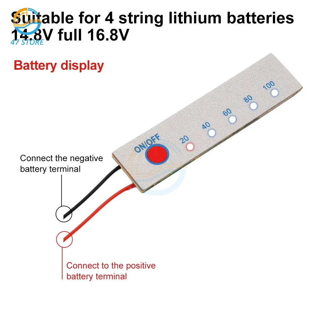 1s 3s 4s 18650 Lithium-Akku Batteries tand Anzeige feld LED-Prozent anzeige Tester Li-Po Li-Ionen-Kapazitäts anzeige