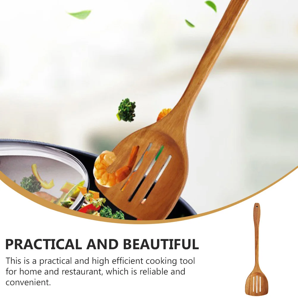 

Wooden Wok Spatula Comfortable Hand Feel Non-Stick Wooden Turner Kitchen Cooking Turner Cooking Tools for Home Restaurant